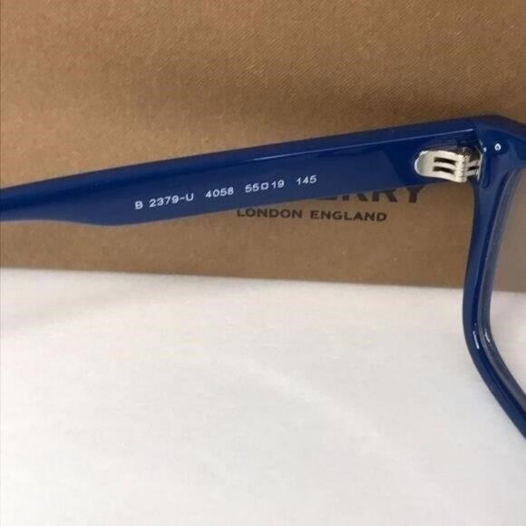 💯 Original Burberry Charlie Demo Rectangular Men's Eyeglasses BE2379U 4058 55 - Picture 10 of 10